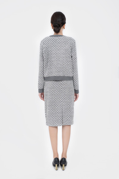 Chân váy bút chì phối tweed