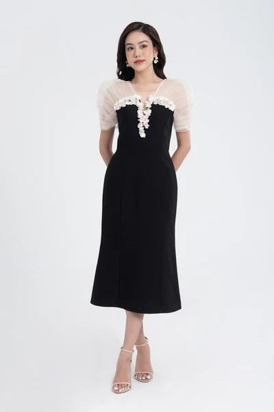 Ellie Dress - Đầm dự tiệc đính hoa