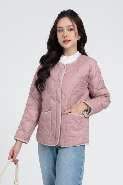 padded quilted jacket - áo phao 2 mặt