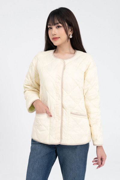 padded quilted jacket - áo phao 2 mặt