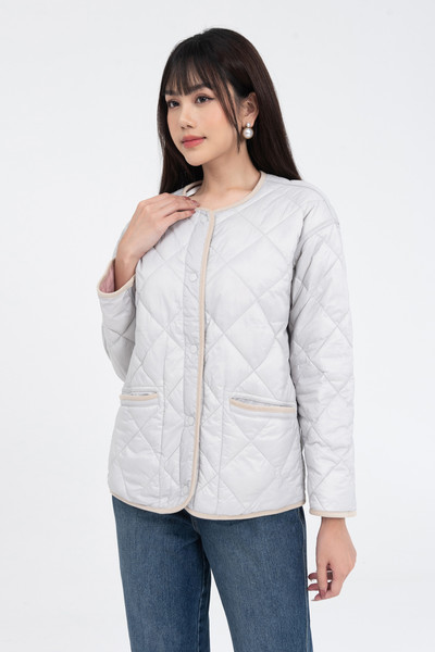 padded quilted jacket - áo phao 2 mặt