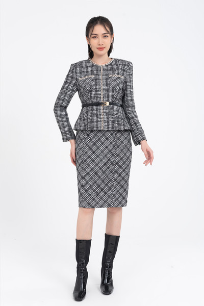 Áo Peplum tweed suit