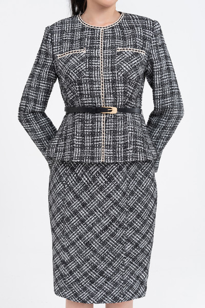 Áo Peplum tweed suit