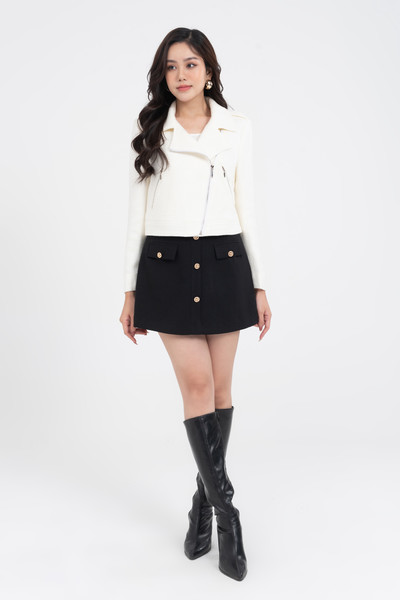 tweed biker jacket