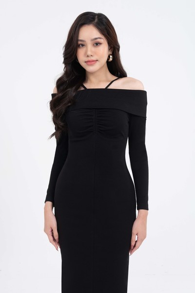 Đầm thun Ôm Trễ Vai