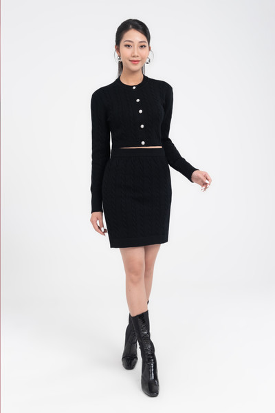 Wool mini skirt - Chân váy mini len lông cừu