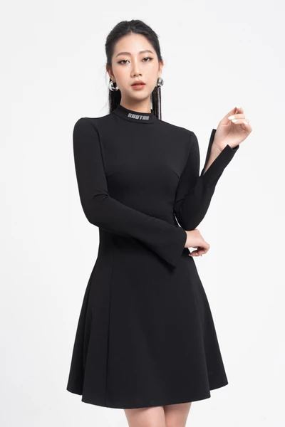 Rhythm dress - đầm xòe cổ trụ