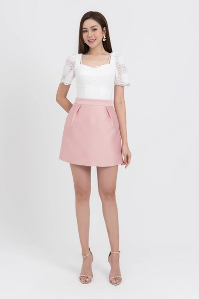 Áo peplum phối ren