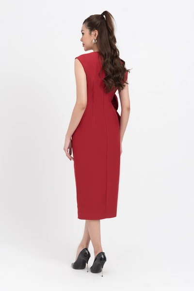 Rosy Dress - Đầm dạ hội xếp hoa