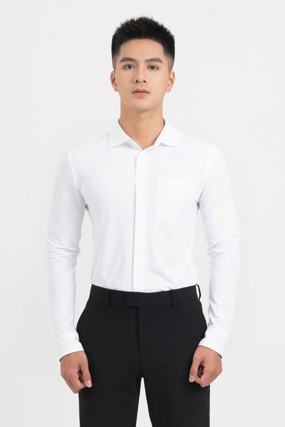 Áo sơ mi basic dáng slimfit MS 17E3818