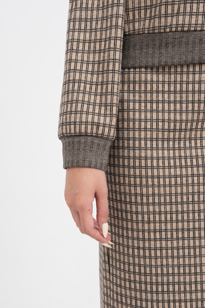 Chân váy bút chì phối tweed