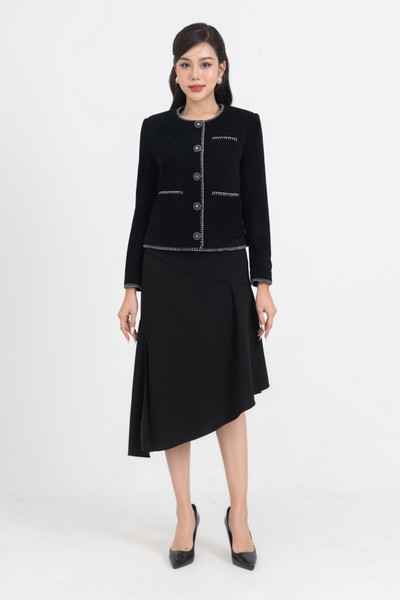 Lealia Blazer - Áo blazer nhung trơn