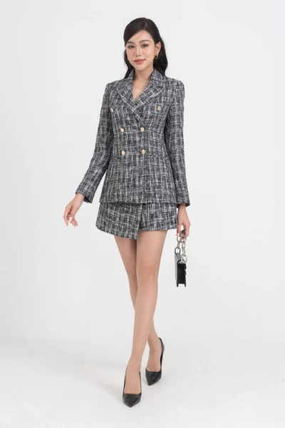 Áo Kiểu Vest Tweed Adela