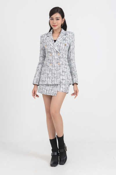 Adela Tweed Set- Set áo vest và quần sooc