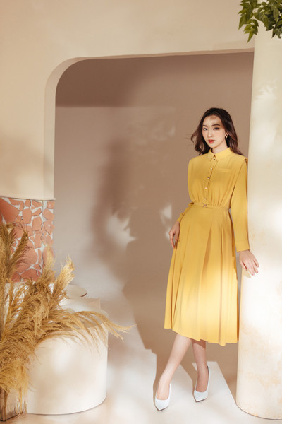 Ladonna Dress - Đầm xòe vai kiểu