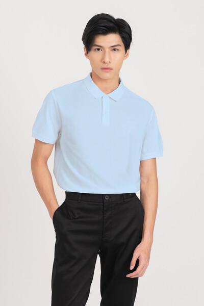 Supima Polo - Áo Polo trơn thêu Logo MS 57E3838