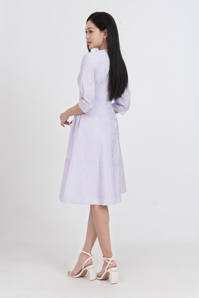 Fiona Dress - Đầm tapta dập nổi tay lỡ