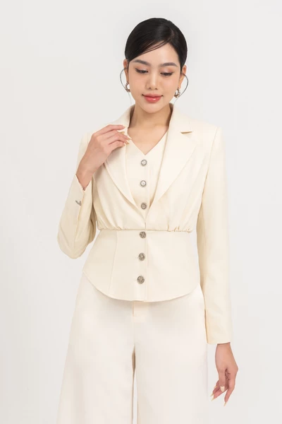 Áo gile dạ Tweed