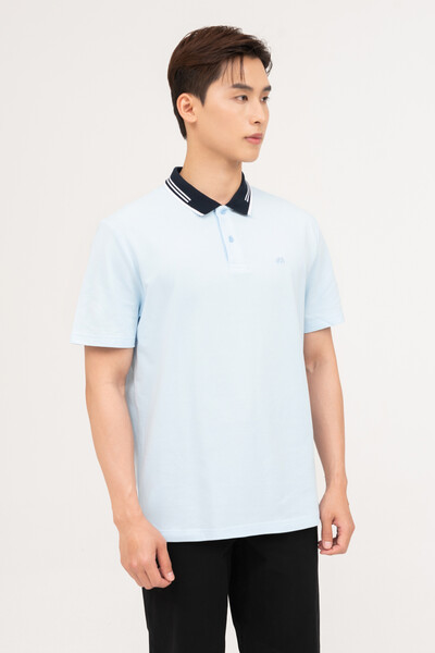 Áo polo Regular Supima cổ kẻ