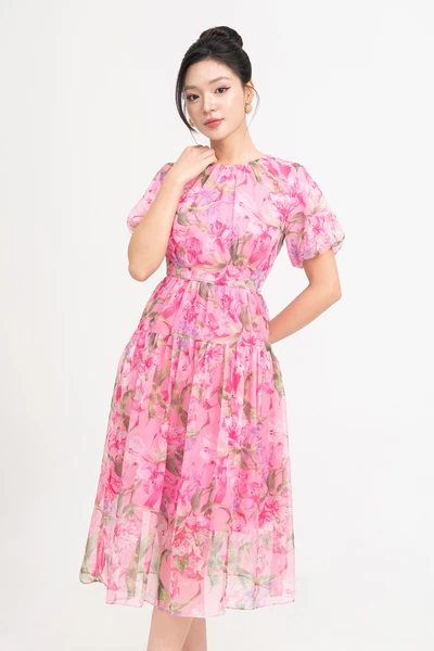 Reese Dress - Đầm hoa xòe 2 lớp