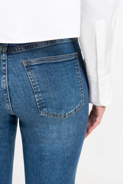 Quần Jeans ống loe mài bạc