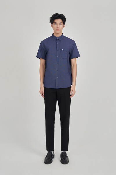 Áo sơ mi Regular Raw cloth tay ngắn