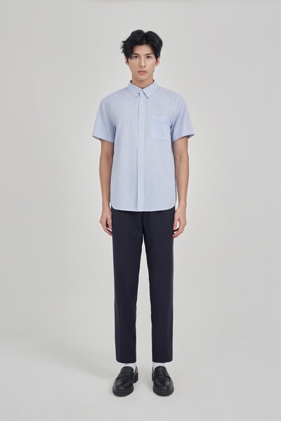 Áo sơ mi Regular Raw cloth tay ngắn