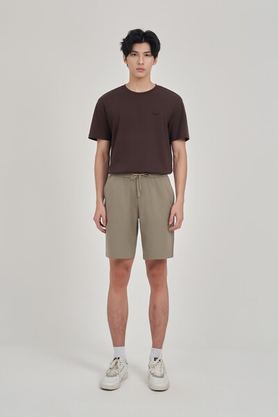 Quần short Regular Khaki oliu