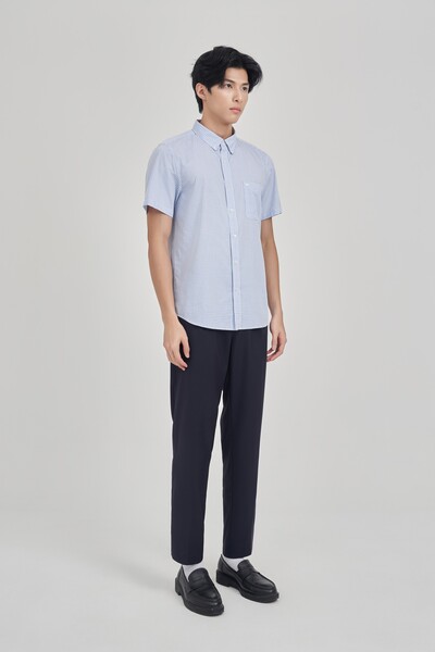 Áo sơ mi Regular Raw cloth tay ngắn