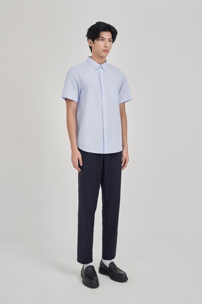 Áo sơ mi Regular Raw cloth tay ngắn