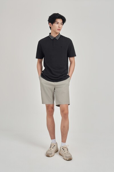 Áo Polo Supima cổ kẻ