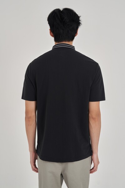 Áo Polo Supima cổ kẻ
