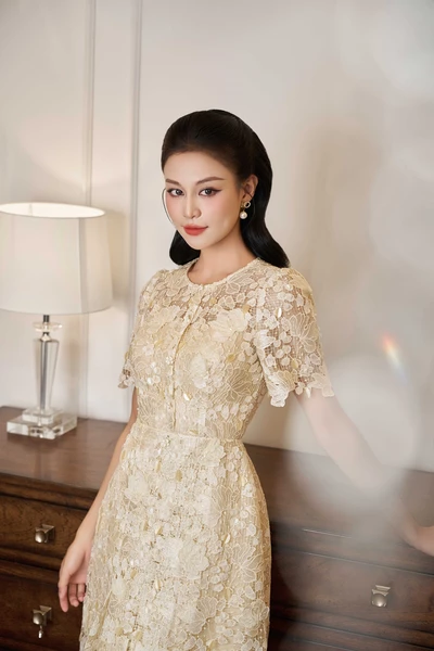 Pearl Petals - Đầm Dạ Hội Ren Sequin