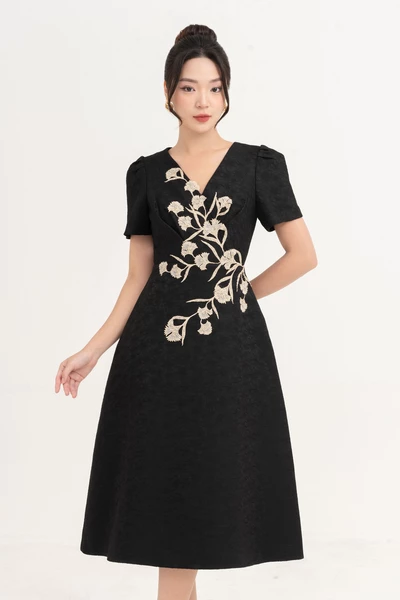 Carnation Dress - Đầm Dạ Hội Gấm Hoa