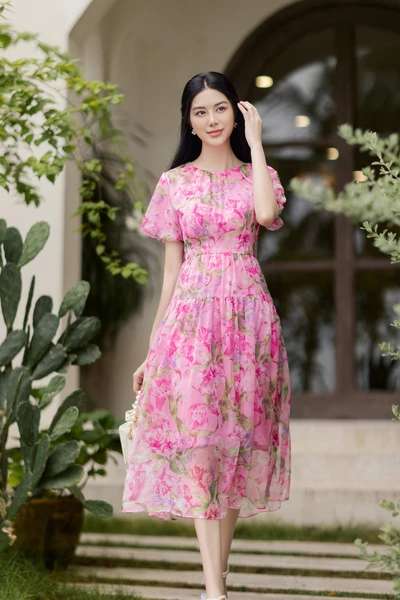 Reese Dress - Đầm hoa xòe 2 lớp