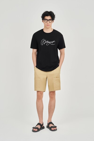 Quần shorts Khaki Regular túi hộp MS 20E4285