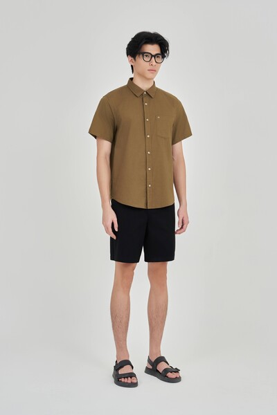 Áo sơ mi Regular Cotton túi ngực