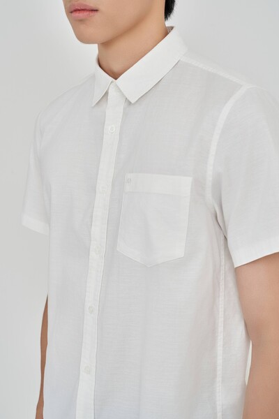 Áo sơ mi Regular Cotton túi ngực