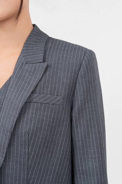 Áo Blazer kẻ Serge