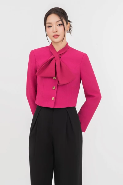 Áo vest Pink Sleeves JACQUARD