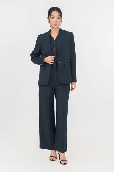 Áo Blazer kẻ Serge