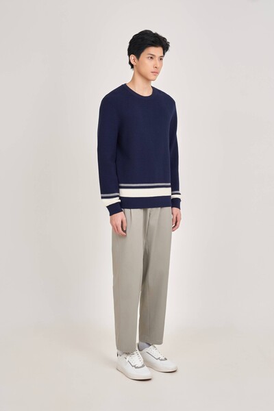 Crest jumper - Áo len phối màu Regular fit