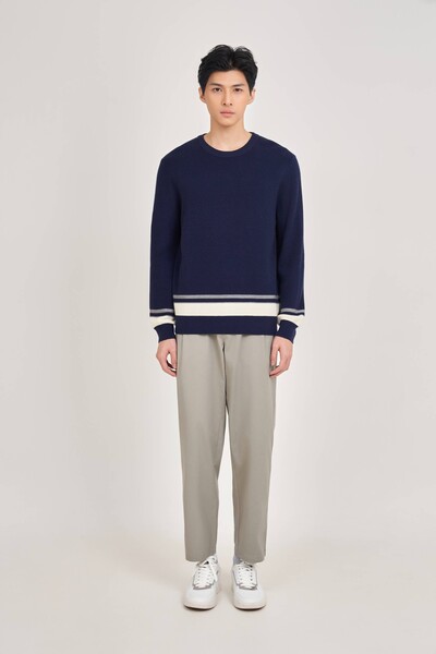 Crest jumper - Áo len phối màu Regular fit