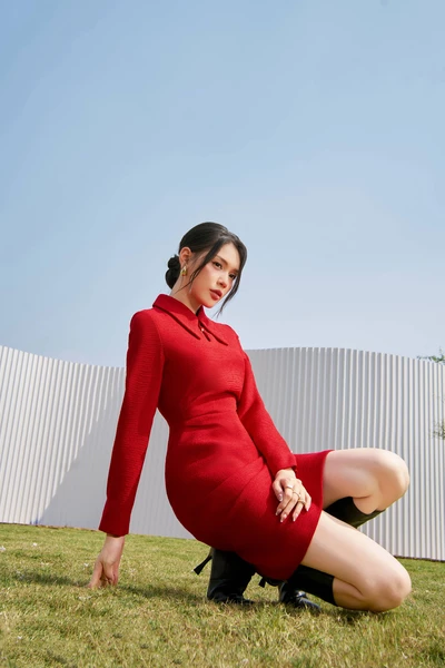 Đầm Tweed A TIMELESS Red