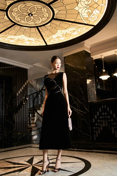 Black Luxe Dress - Đầm dạ hội nhung tuyết