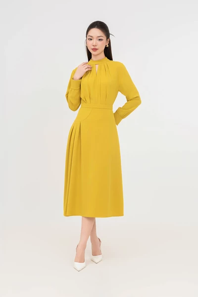 Đầm xòe Dual Yellow