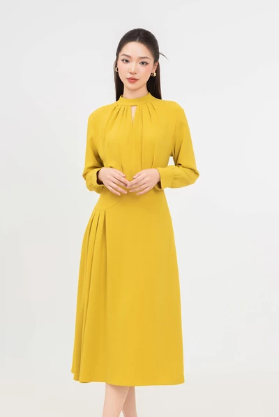 Đầm xòe Dual Yellow