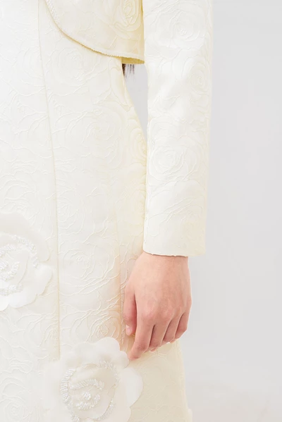 Ivory Rose Elegance - Set đầm dạ hội Jacquard