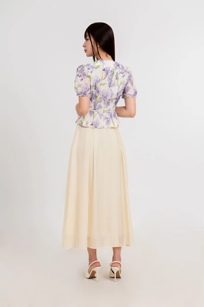 Spring Waltz Skirt - Chân váy lụa xếp ly