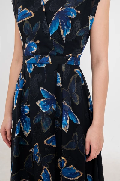 Butterfly Flare Dress - Đầm lụa họa tiết